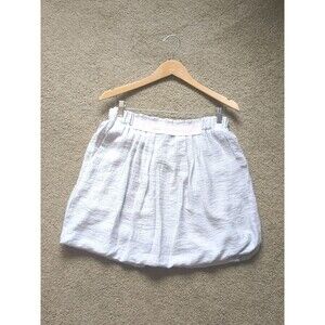 BCBG Maxazria Mini Bubble Skirt SM Womens Soft Blue High Waist Pleated W/Pockets